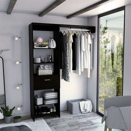 DECORACION 150 in. Dynamic Closet System, Black DE3478786